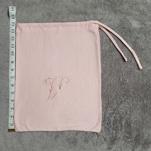 Victoria's Secret Cotton Pink Drawstring Bag Approximately 11 x 14